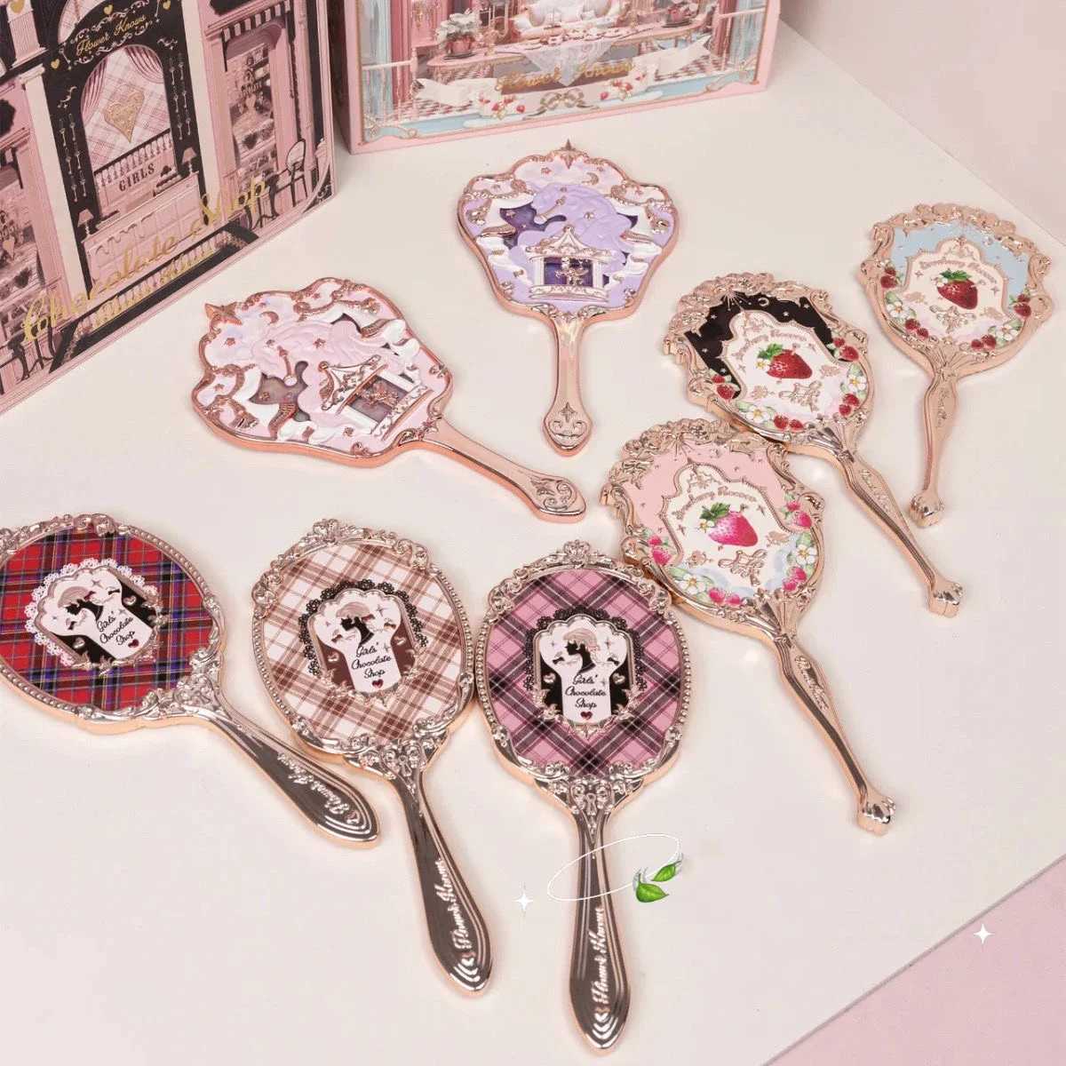 Mirror Moonlight Mermaid Series Handheld Limited Edition Mirror White Blue Pink and Chocolate Fairy Designs W240813