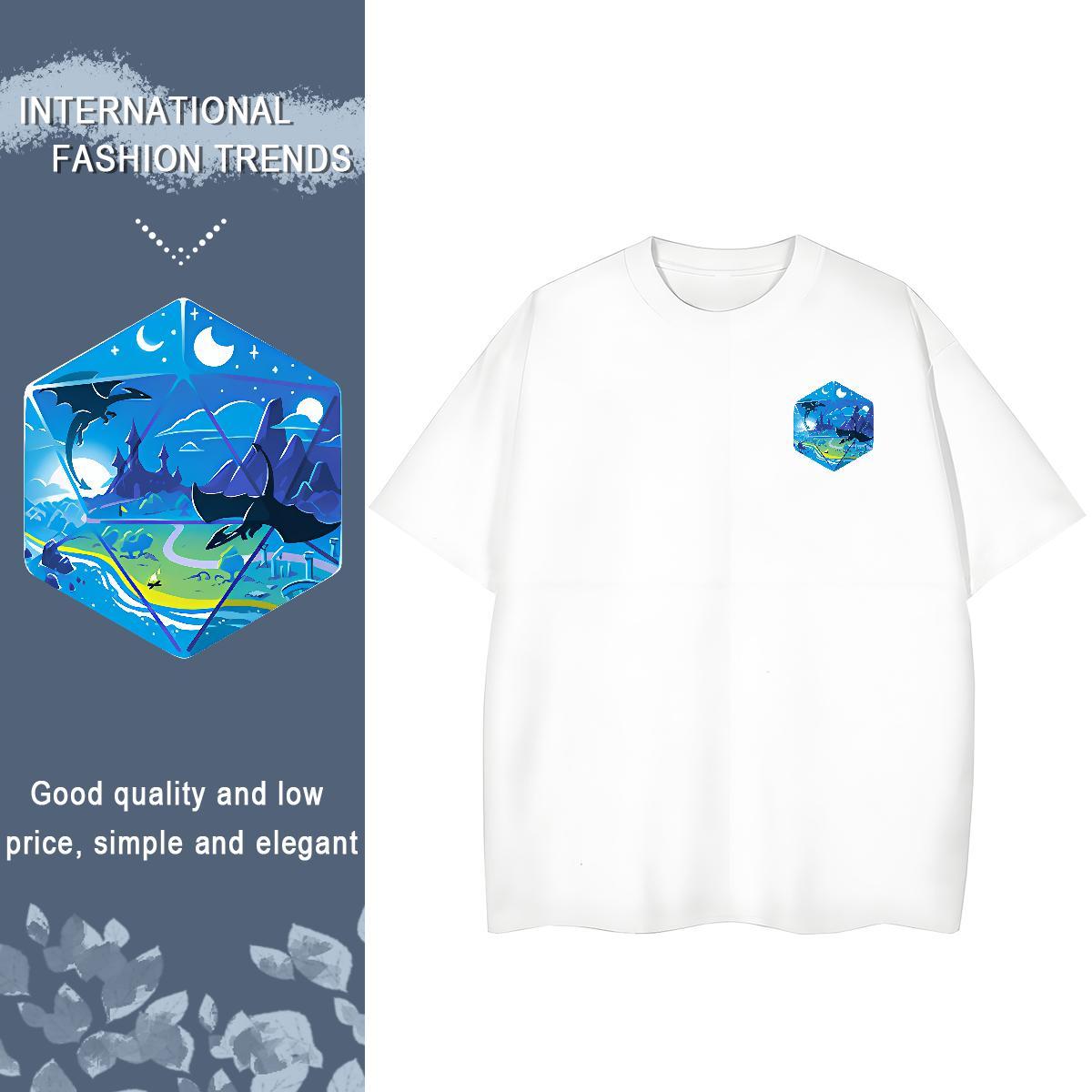 T-Shirts for Men 100% Cotton 230g icon High Street Hip Hop O Neck Short Sleeves Custom Cartoon Tshirt for Man Woman Fashion Wholesale Tees Shirts