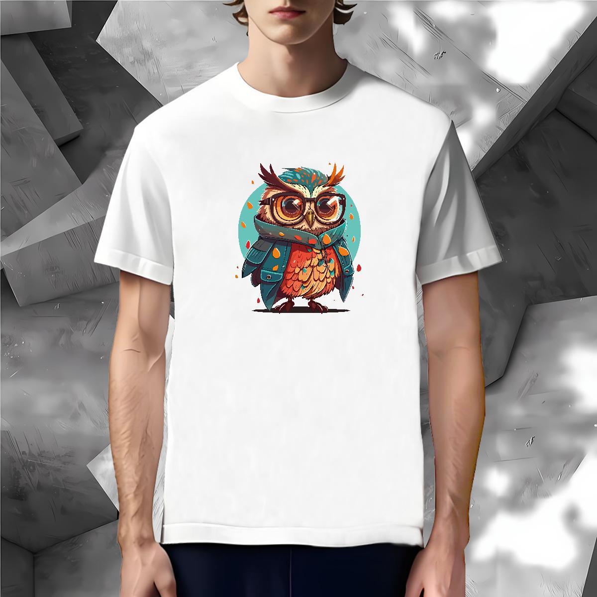 Popular T-Shirts for Men Owl Breathable Beach Custom Anime 230g 100% Cotton Couples T Shirts Stylist Clothings