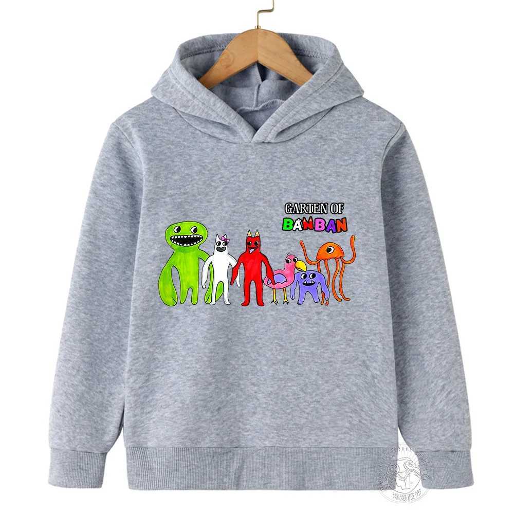 Game Garden of Banban Hoodie Kids Hooded Coats Baby Girls Clothes Teenager Boys Full Sleeve Sweater Children Pullover SweatshirtY240814
