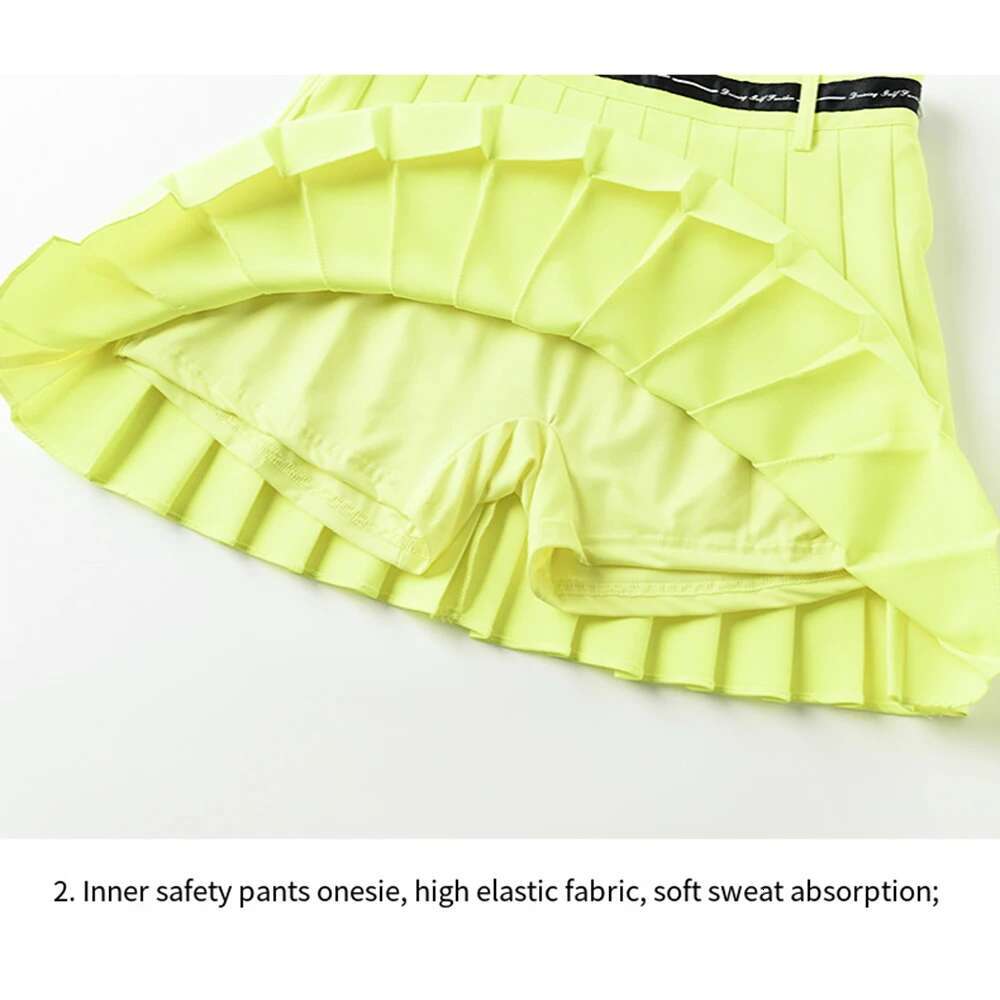 Women High Waist Double Layer Pleated Skirt,Sport Golf Tennis Skirts,Gym Running Yoga Workout Athletic Half Skirt,Golf Equipment Skirt,