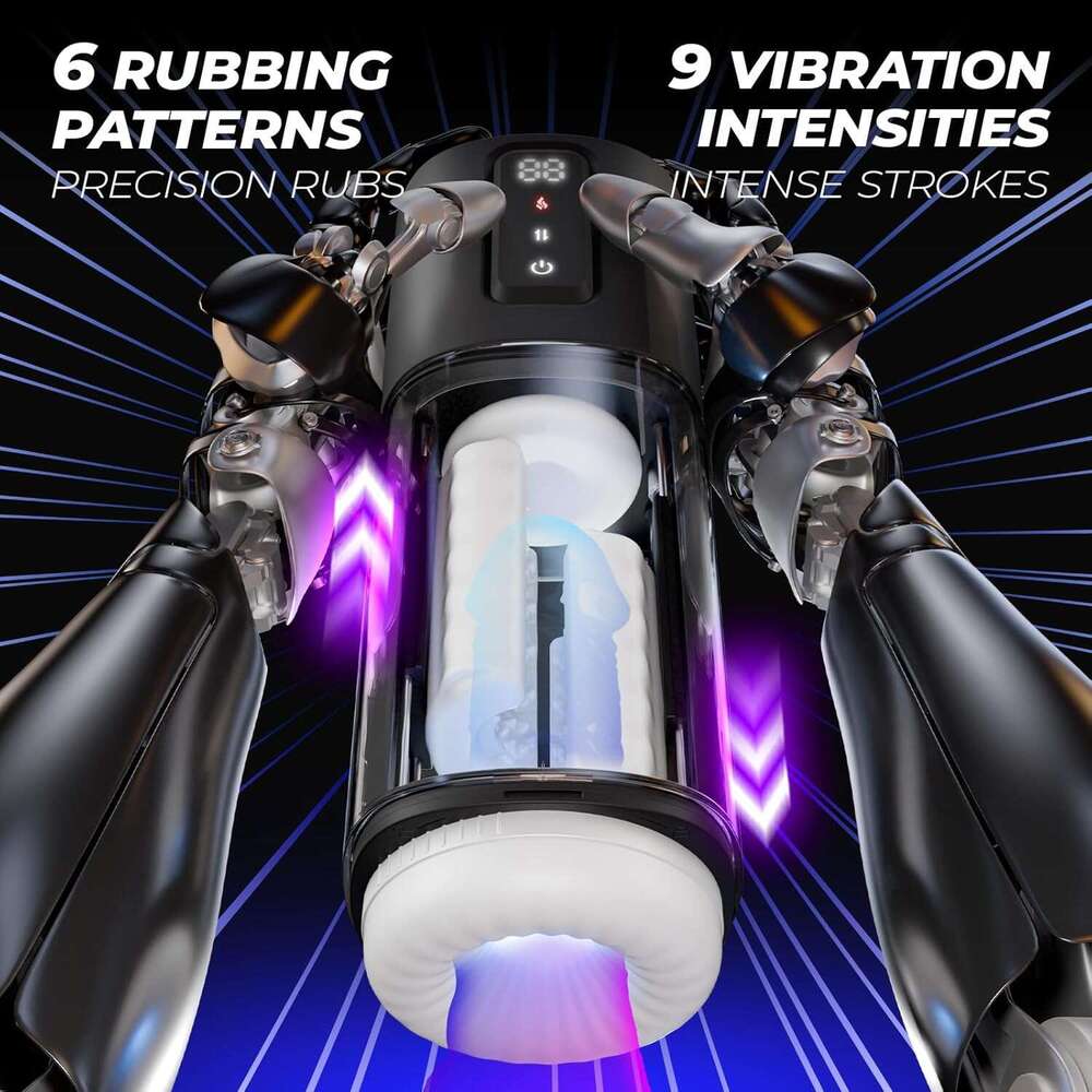 EVYLEEN men's sex toy with 9 vibration and 6 friction mode pockets, 2-level heating level men's sex toy adult toy male massager, vibrator ad