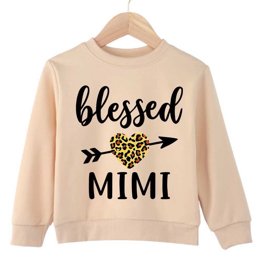 Hot Sell Baby Girls Boy Comfy Sweatshirts Popular Print Blessed Mimi Cute Kids Hoodless Sweater O Neck Top Clothes High QualityY240814