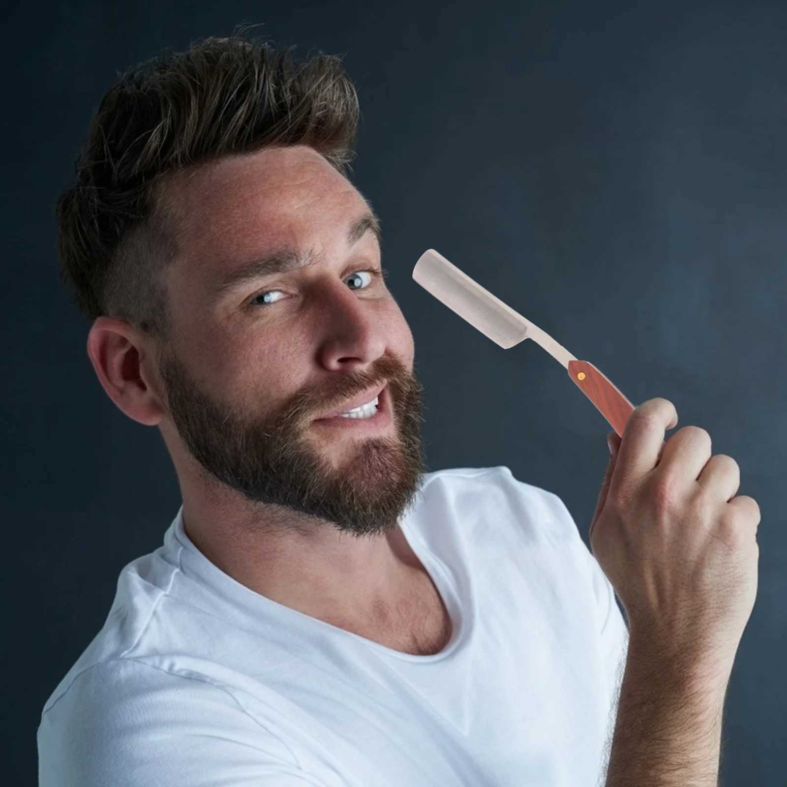 Razors for Men Trimmer Facial Shaver Straight Hair Manual Shaving Old Fashioned HouseholdM240814