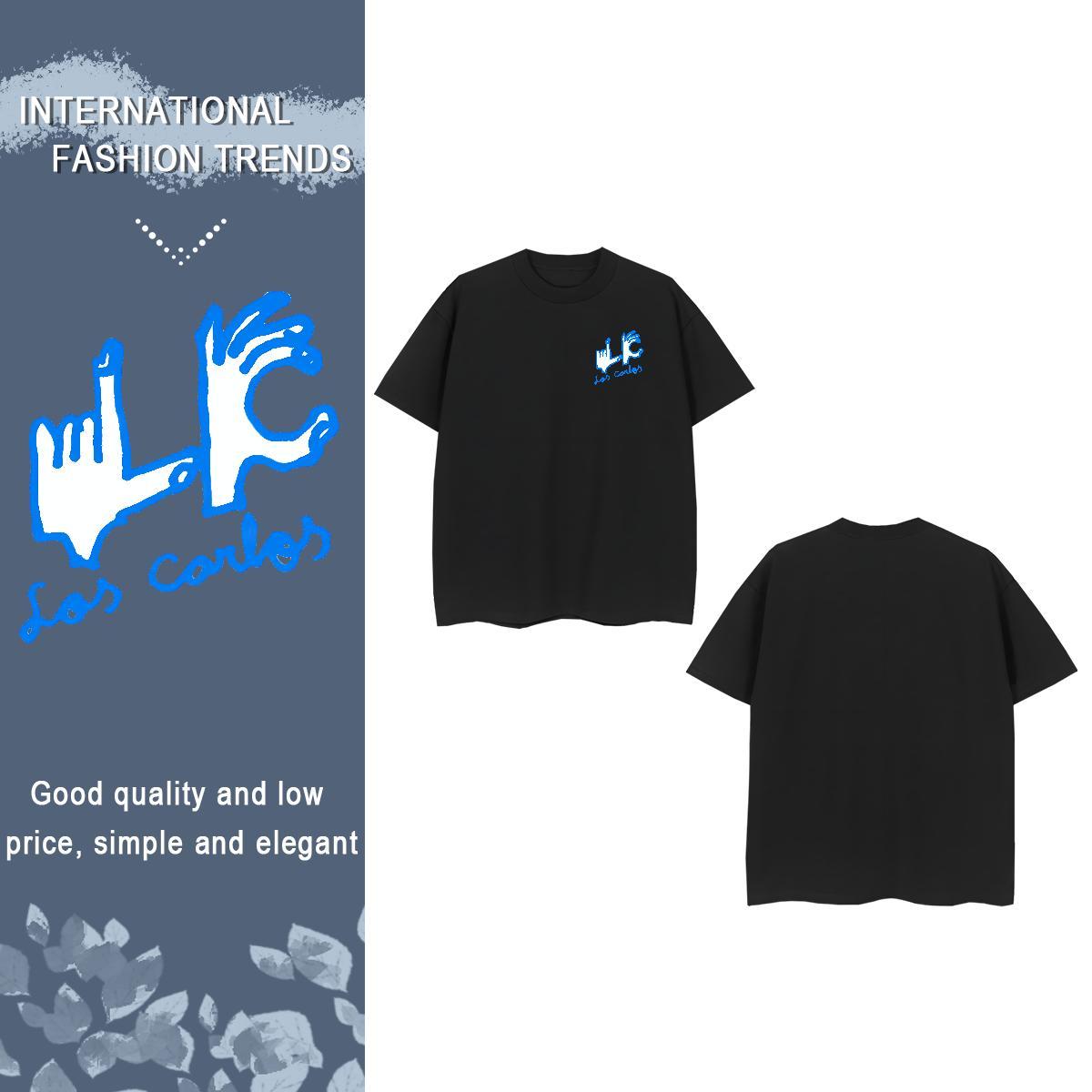 Free Shipping hand T Shirts Men Street Casual Men Tshirts 230g 100% Cotton 2024 DIY Breathable Crew Neck Custom Big Size Tops