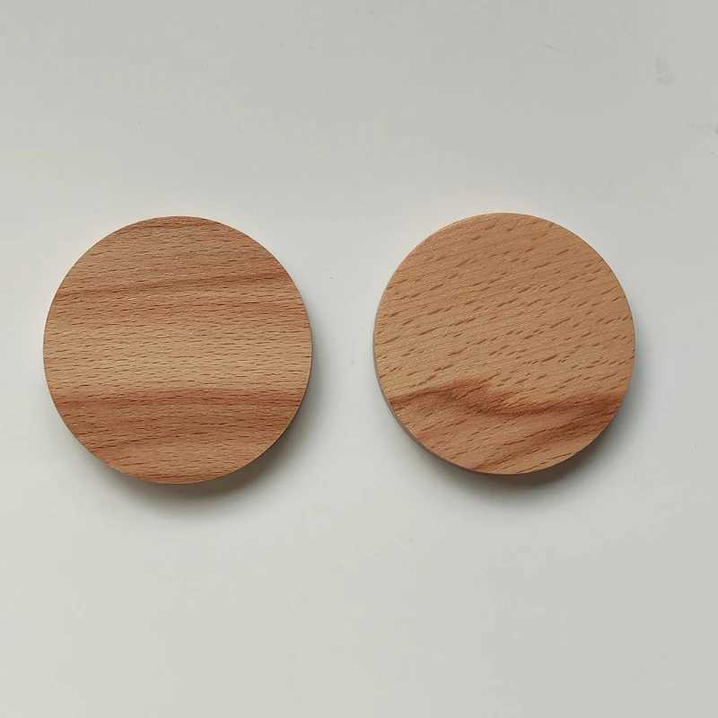 Nan Wooden portable makeup mirror gift mini round mirror beauty makeup repair mirror creative DIY W240813