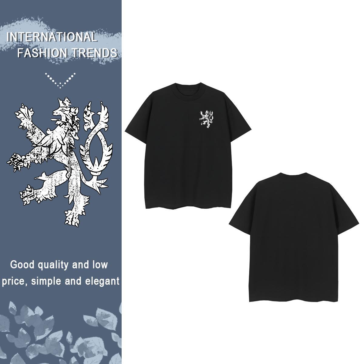 T Shirt For Man 230g Pure Cotton animal Home Outdoor Breathable Short Sleeve DIY Printed Tshirts Brand Cool Design Polos