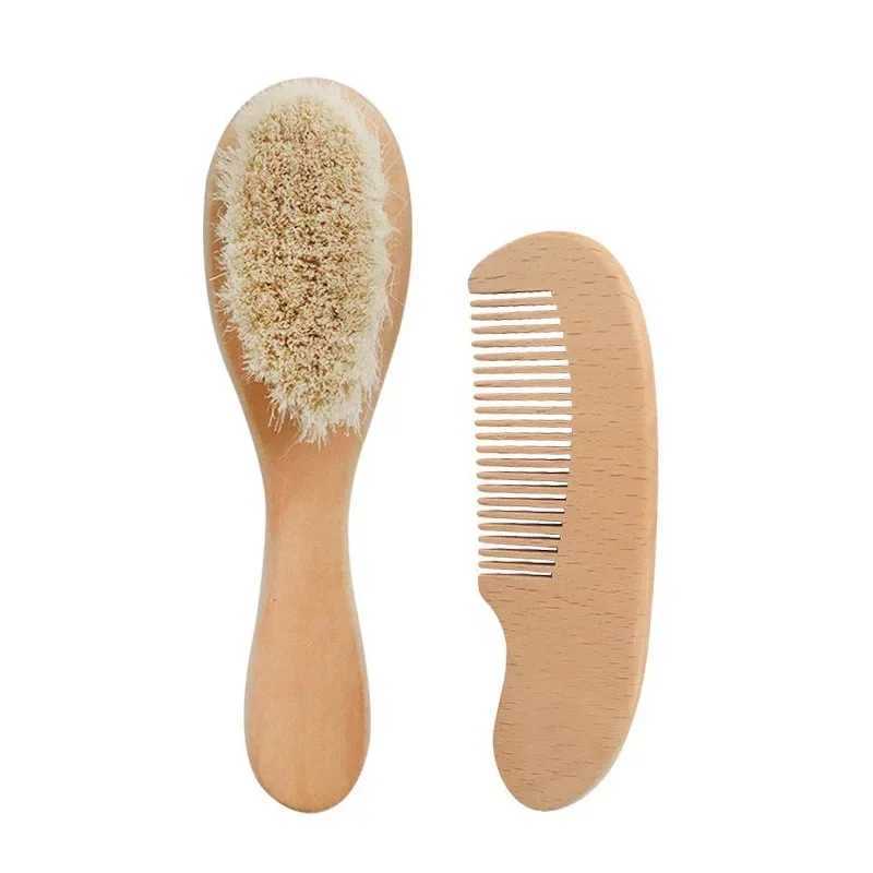 2 wooden baby hair brushes combs soft baby bath brushes hair cleaning body friendly baby protection shower baby care tools W240813
