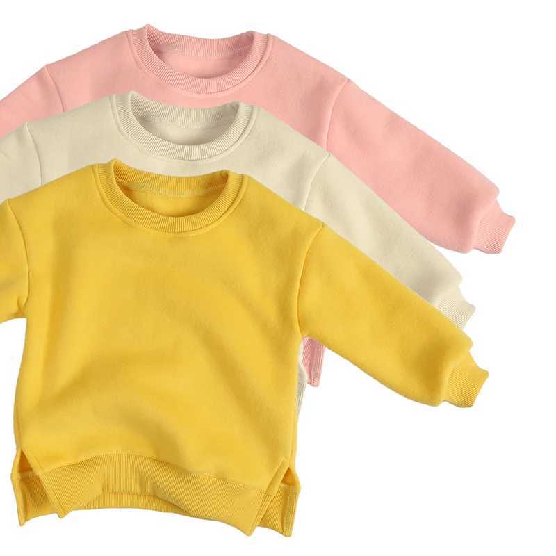 2024 Novelty Baby Boys Girls Clothes Kids Sweatshirt Warm Fleece Plain Comfortable Top For Childrens Jackets Causal OutfitsY240814