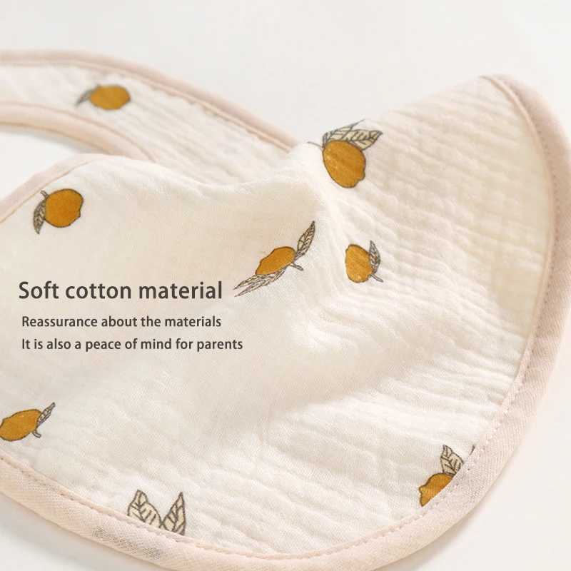 Bibs Burp Cloths 6 Layers Cotton Baby Bibs Solid Color Infant Bib Newborn Burp Cloths Bandana Scarf for Kids Boys Girls Soft Feeding Saliva TowelL4812