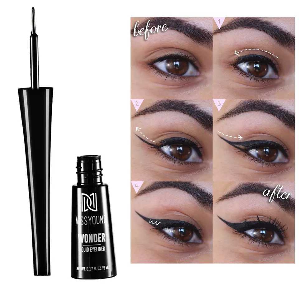 3-Color Matte Eyeliner In Grey Blue Black For Gray Look Waterproof Fade-Proof Formula Easy To Apply Brush Y2K Liquid Eyeliner Y240813