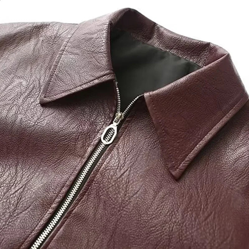 Womens Winter Jacket Women Vintage Faux Leather Coat Fashion Lapel Collar Long Sleeve Pu Overcoat Female Casual Tops Clothing 240813