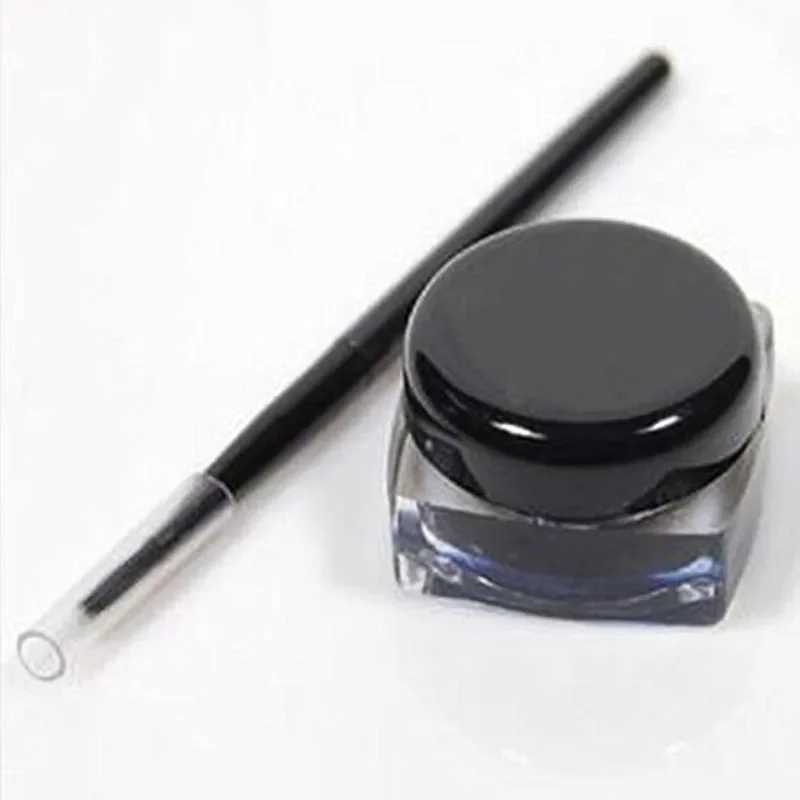 Black Waterproof Eyeliner cream Make Up Beauty Comestics Long-lasting Eye Liner gel Makeup Tools for eyeshadow with brush Y240813