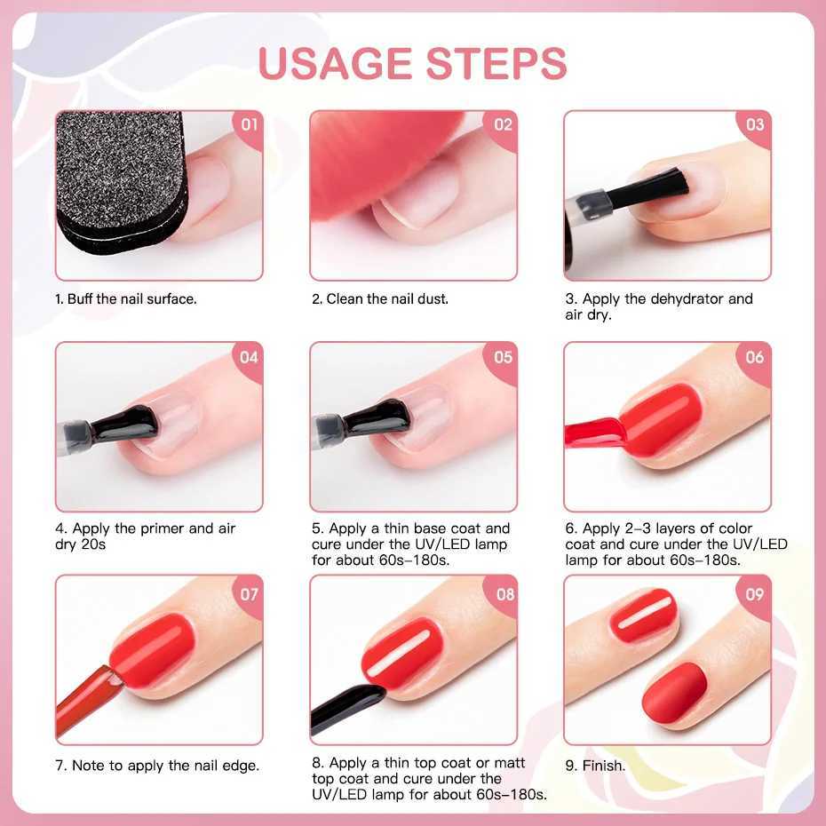 ROSALIND Gel Nail Polish Hybrid Varnishes Semi Permanent Nail Art Design Need UV Lamp Soak Off Nail Gel Polish Base Top CoatM240814