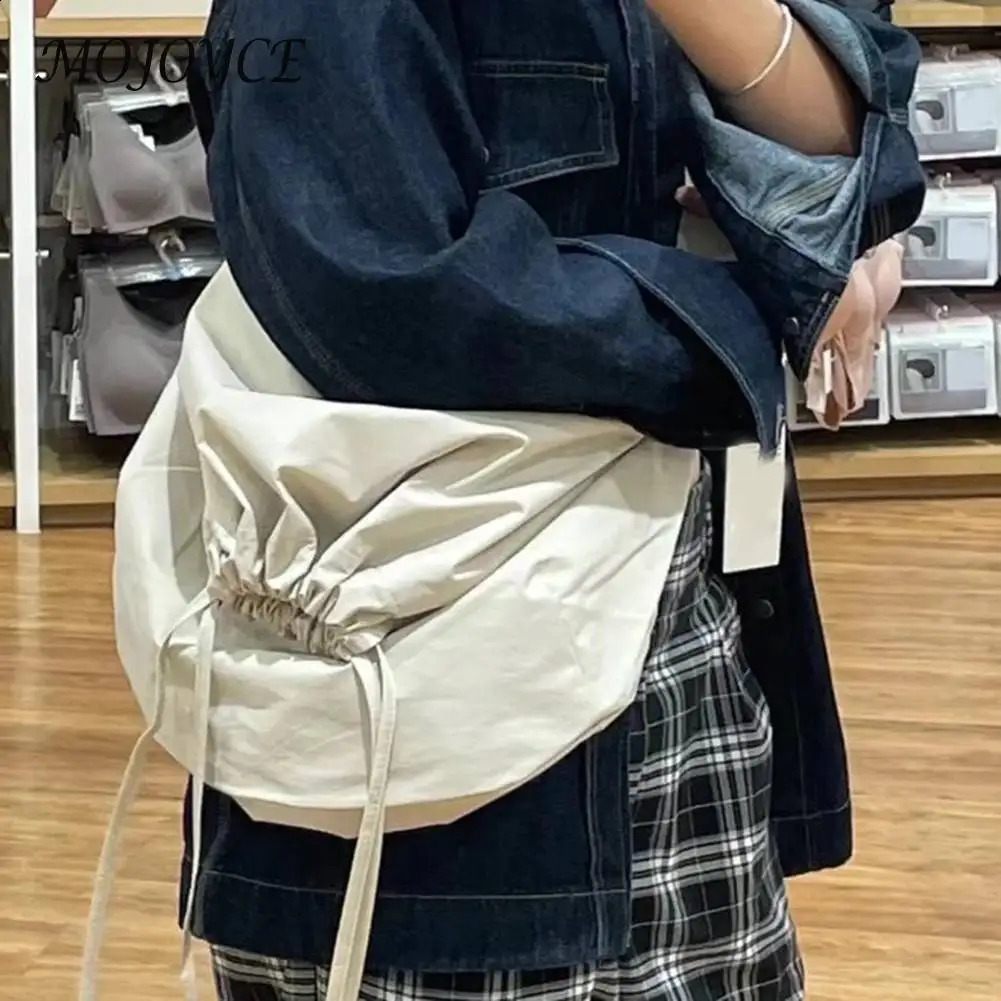 Drawstring Pillow Crossbody Bag Women Composite Shoulder Large Capacity Scratch Resistant Fashion Ladies Shopping Leisure 240814