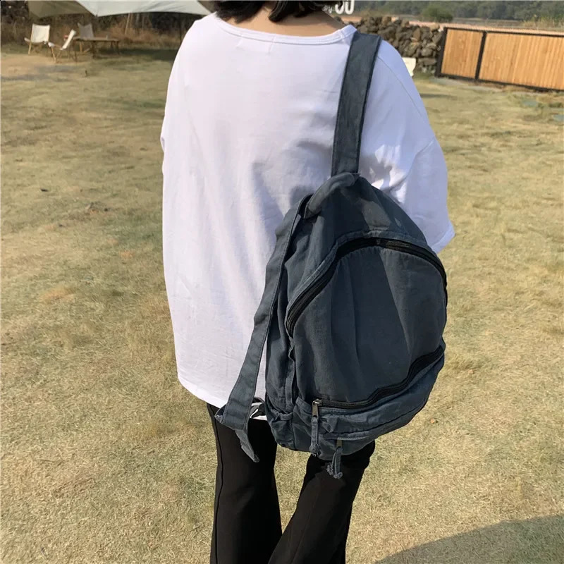 Canvas Backpacks for Women and Men Casual College Students Laptop Backpack Leisure Outdoor Hiking Camping Travel Women Men Bag 240813