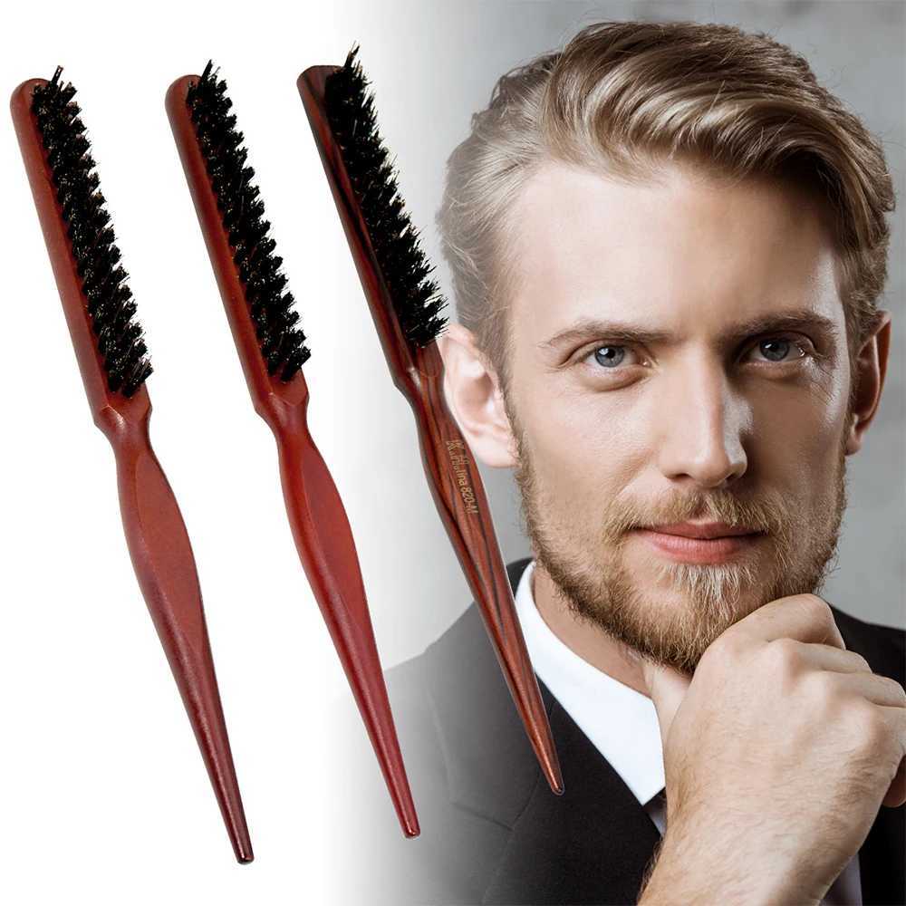 Pig Mane Three row comb wooden coil comb evening dress comb styling comb puff pill head beat hair comb W240813