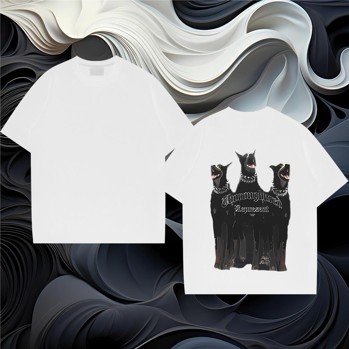 Unisex Man T Shirts dog Crew Neck Hip Hop Custom Printing 100% Cotton 230g Men Clothes T-Shirt Designer Fashion Tee Shirt
