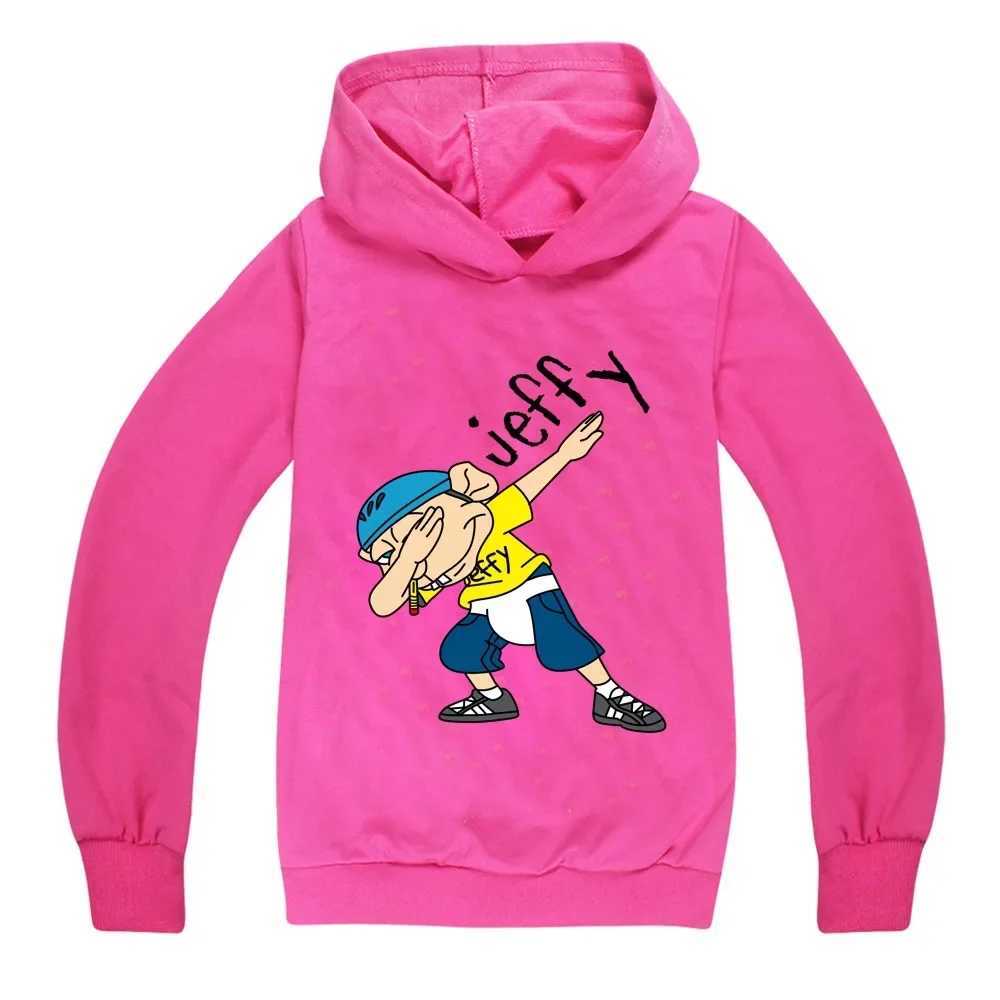 Anime Jeffy Puppet Hoodies Teenager Boys Hoodie Jumper Kids Sweatshirts Girls Leisure Outerwear Childrens Pullover StreetwearY240814