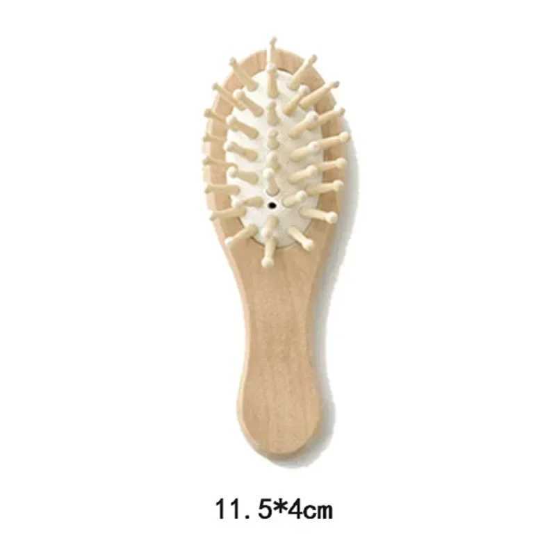 Newborn Wood Hair Comb Natural Wool Comb Hair Brush Baby Head Massager Portable Baby Accessories W240813
