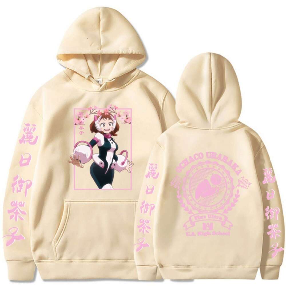 My Anime Hero Academia Ochaco Uraraka Graphic Print Hooded Plus Size Hoodie Women Sweatshirts Haruku Female Pullover Clothing