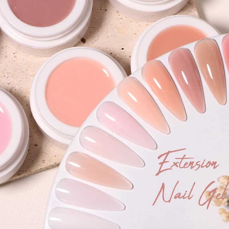 UR SUGAR 15ml Extension Nail Gel Jelly Pink White Clear Hard Gel Extension UV Gel For Nails Finger French Nail Art DIY ManicureM240814