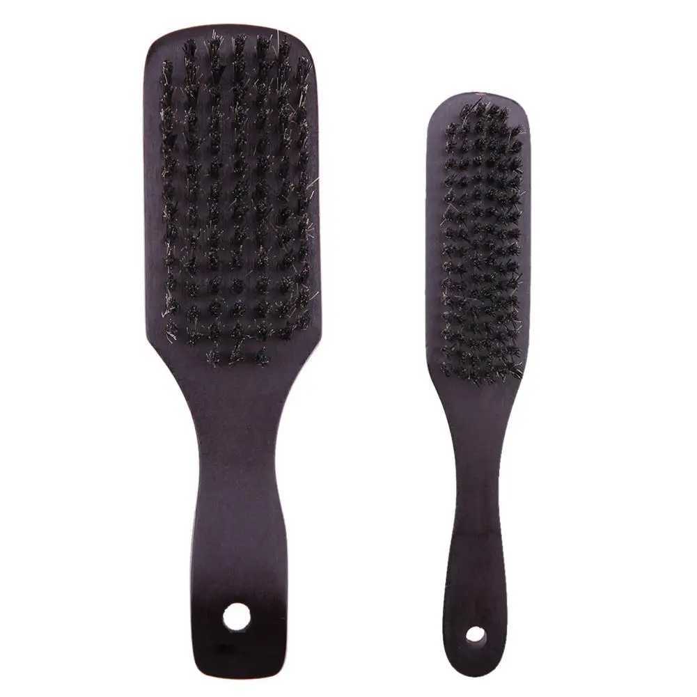 Wooden handle anti-static brush hard bristle comb suitable for men women hairdressers hairstylists and beard combs W240813