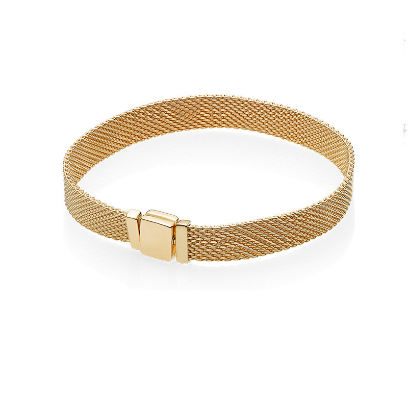 Classic Charms Bracelets Women Authentic fits pan s925 Sterling Silver 18K Gold Filled Birthday Christmas Gifts Jewelry BR072