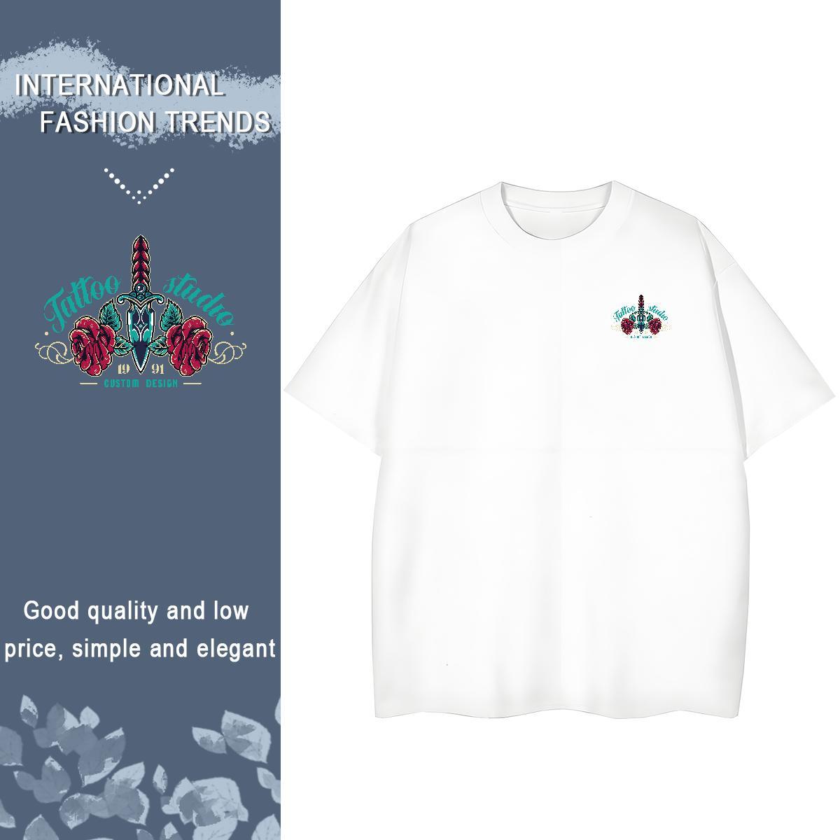 Classic logo T Shirt For Man Street wear Hip Hop Men Tops Tees 100% Cotton 230g Designer Short Sleeve Soft Custom Anime Polos