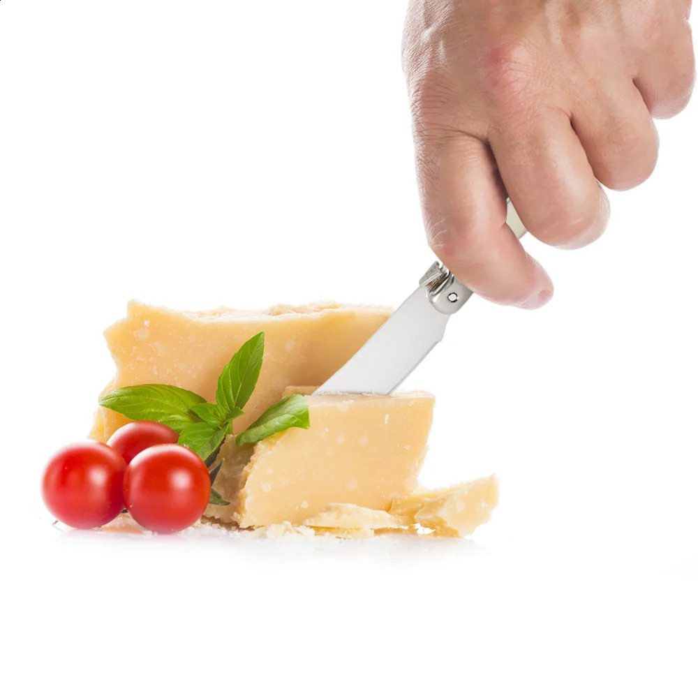 4/6/8 pieces butter knife butter spatula stainless steel jam spreader cake slicer white plastic handle cheese spreader knife 240812