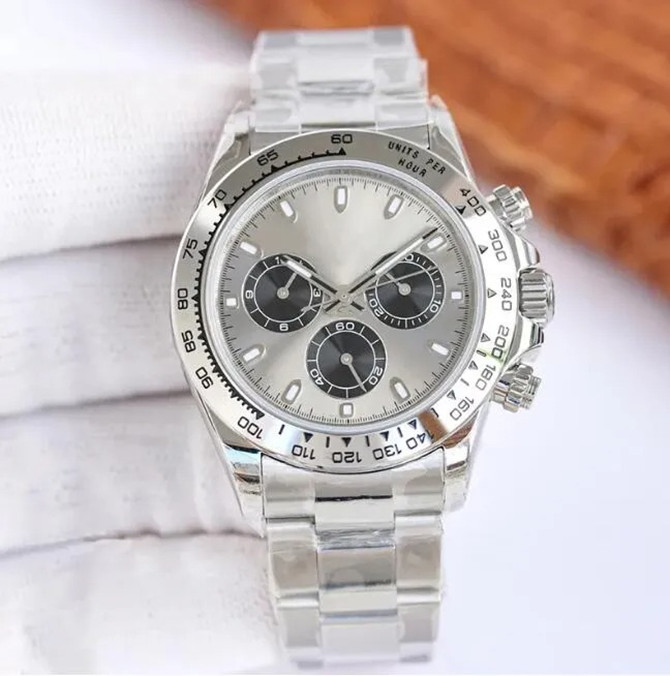 U1 Top-grade AAA Fashion Day Tona 116519LN Watch Men Designers Watches Ceramic Bezel Automatic Mechanical Movement Waterproof Rubber Strap Wristwatche