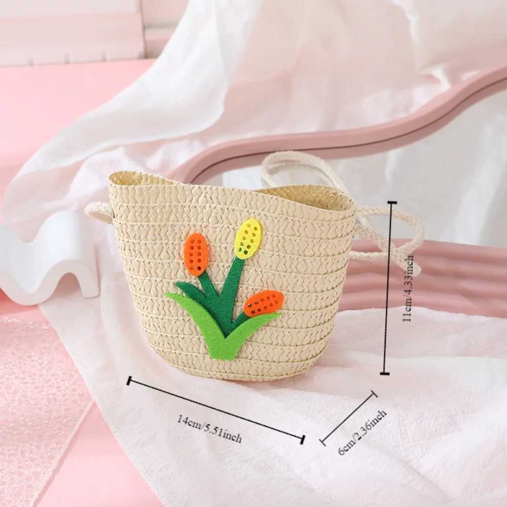 Cute grass cross bag flower shoulder bag handbag for girls and children W240813