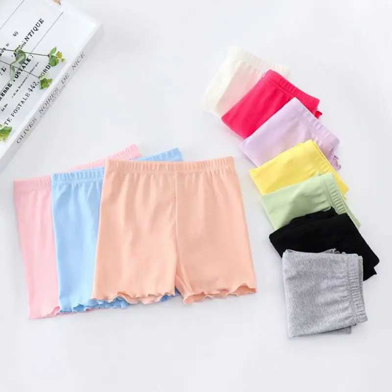Summer girls childrens safety shorts childrens underwear legs girls boxing shorts solid color shorts children aged 3-14 W240813