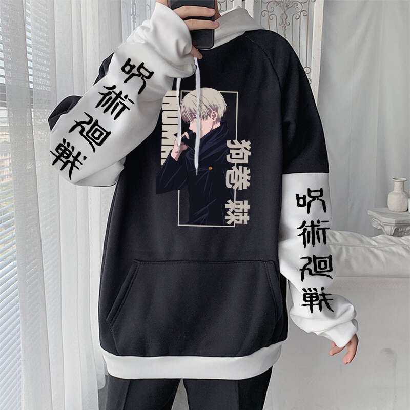 Anime Japanese Jujutsu Kaisen Men Toge Inumaki Printed Casual Plus Size Women Long Sleeves Fleece Autumn Winter Hoodies