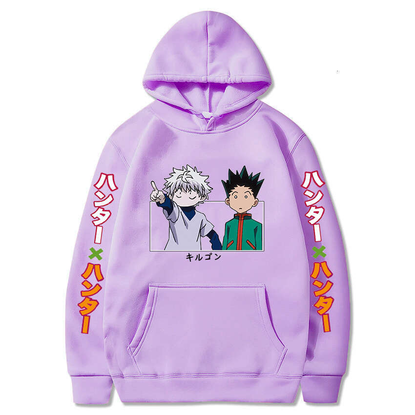 Hunter X Japan Anime Men Women Hoodies Haruku Gon Killua Print Plus Size Sweatshirt Unisex Autumn Winter Streetwear