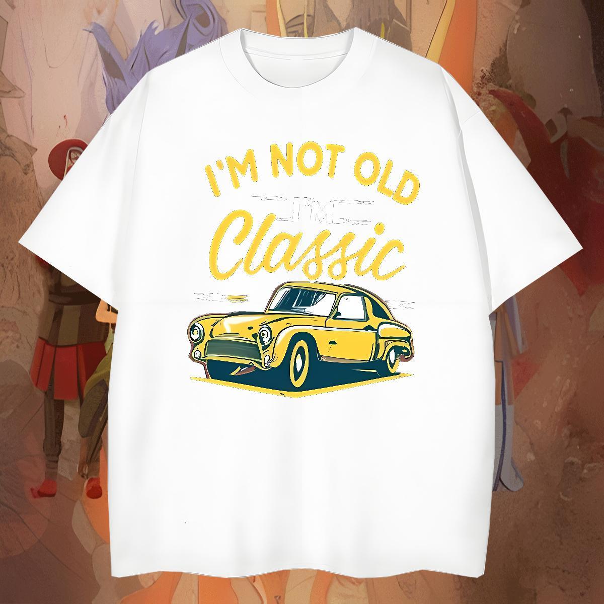 Wholesale Men Tops Tees Casual Daily Wear 100% Cotton 230g Cartoon Print O-Neck Short Sleeve car T Shirts Men 2024 New Clothes
