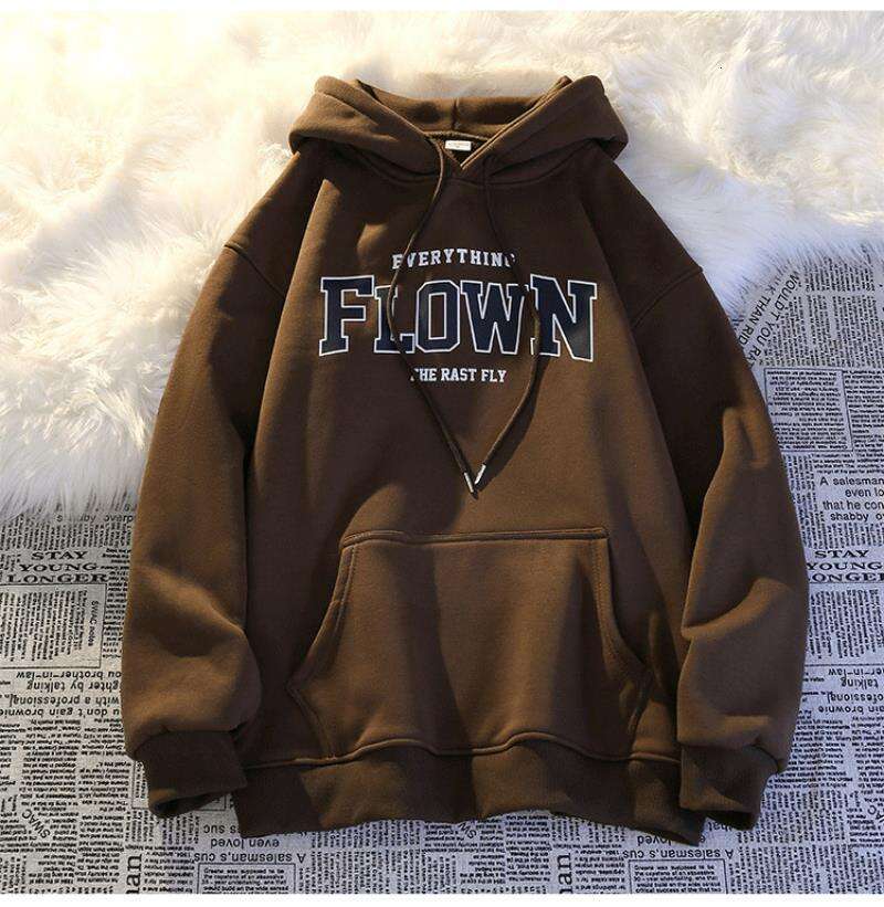 Printed Letter Hooded Plus Size Hoodie Women's Sweatshirt Haruku Autumn Winter Warm Girl Pullover Korean Style Streetwear