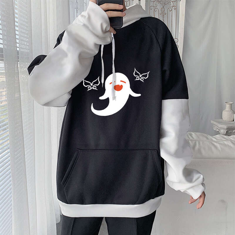 Impact Genshin Haruku Game Hoodies Men Xiao Mask Fangs Aesthetic Print Sweatshirt Long Winter Plus Size Streetwear Pullover