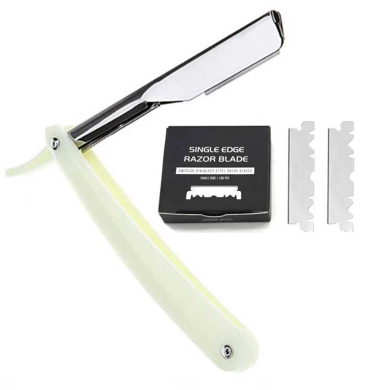 Folding Man Manual Old-fashioned Shaver Profession Hairdresser Shaver Mens Barber Razor Haircut Tools Single-edged BladeM240814
