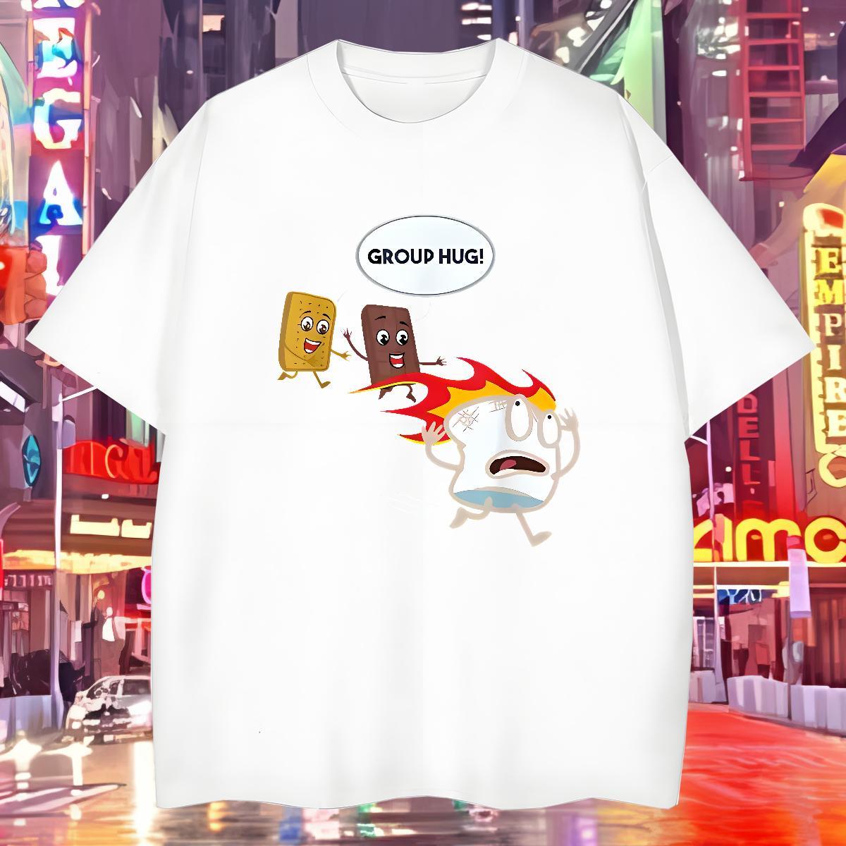T-Shirts for Men 230g 100% Cotton painting Hip Hop Street Breathable Crew Neck Custom Big Size Mens Tshirts New Designer Wholesale Tee Shirt