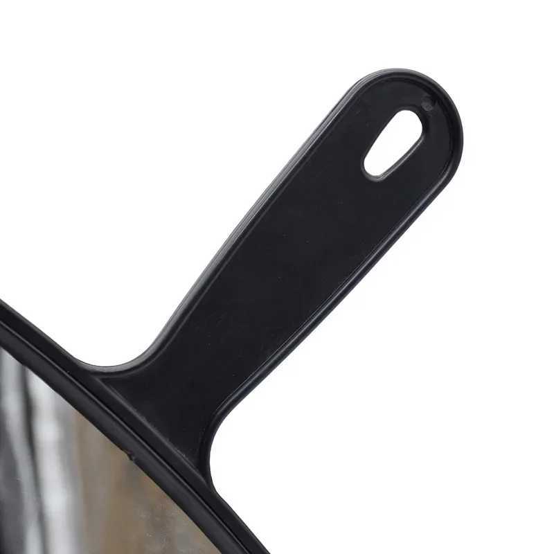Handheld mirror professional handheld salon barber mirror with handheld practical household mirror (black) W240813