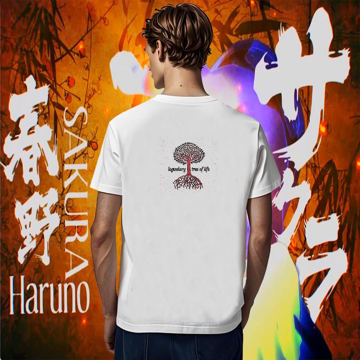 T shirt 100% Cotton 230g tree Street Casual Crew Neck Breathable Black White Men Tshirts Fashion Casual Popular Top Tees