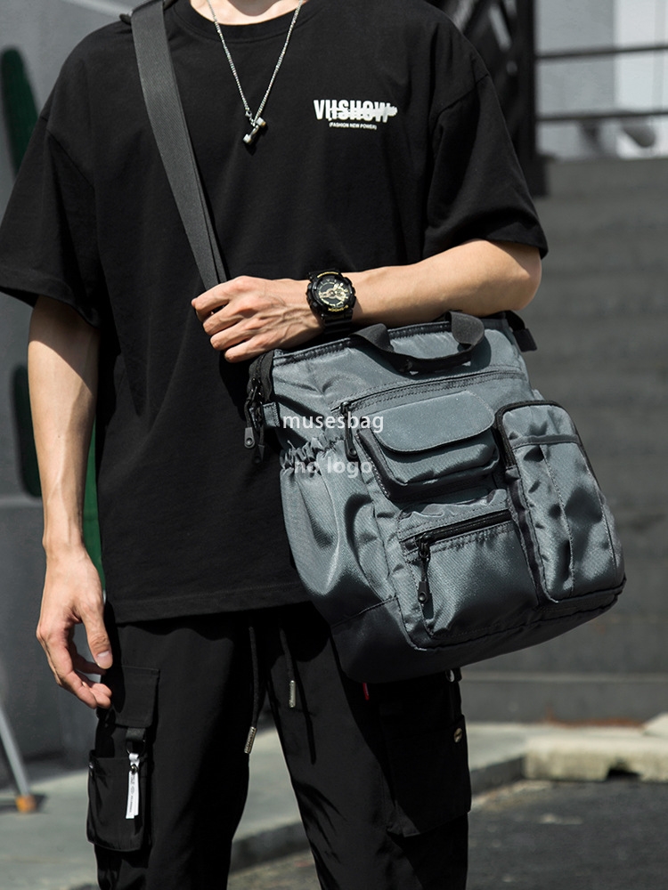 Multi-functional personality single shoulder crossbody bag Fashion casual handbag Business trip men's briefcase backpack men's bag