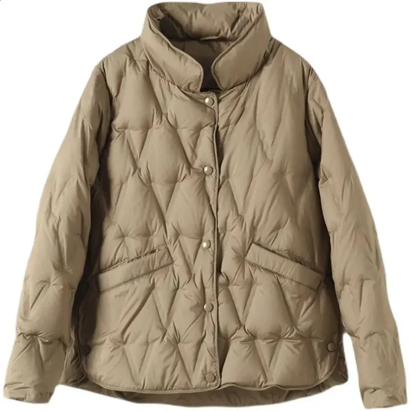 Winter Womens Jackets Cotton Jacket Warm Quilted Cold Coat Parkas Korean Fashion Womens Winter Clothing Buttons 240813