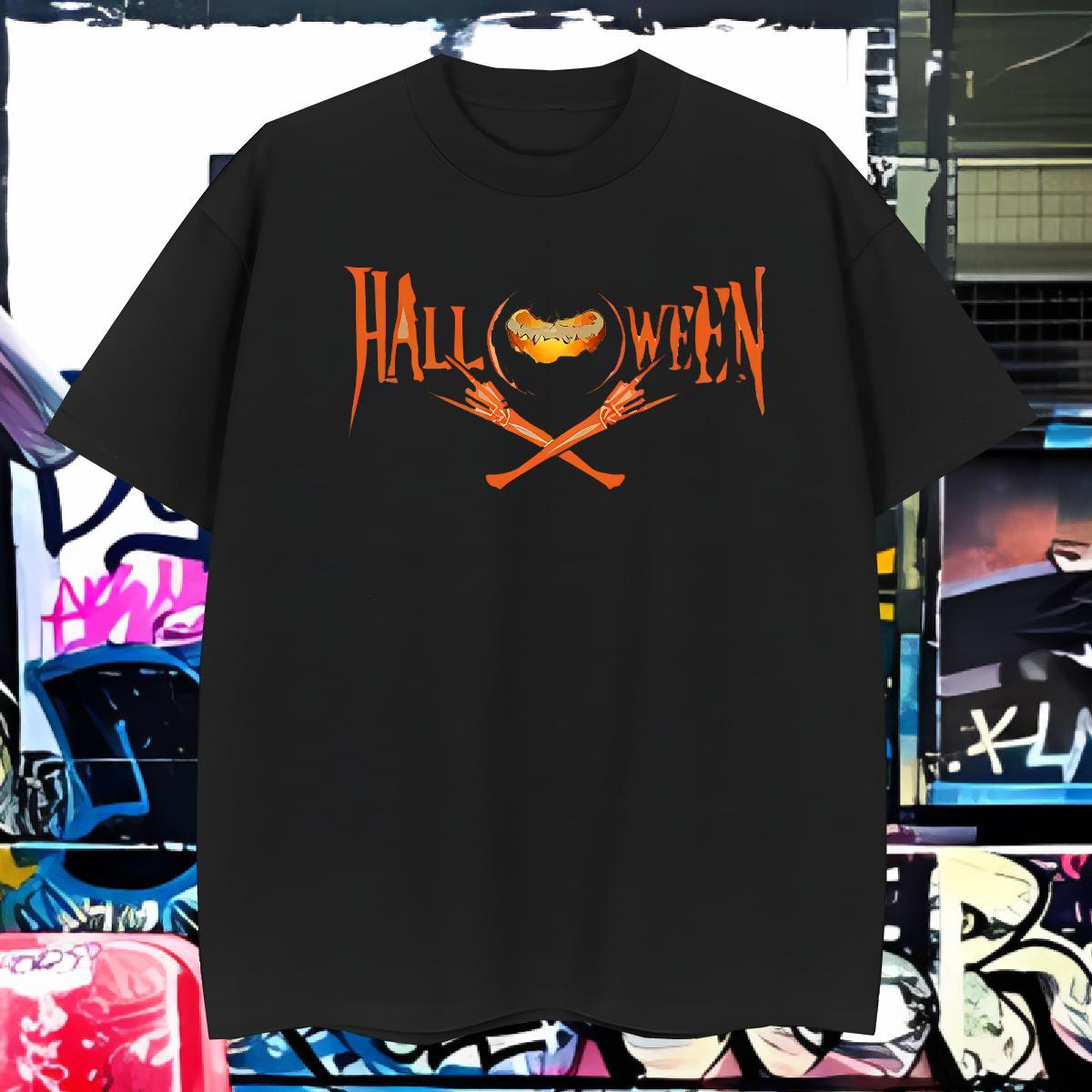 Designer T-Shirts halloween Breathable Short Sleeve Summer Casual DIY Printed 100% Cotton 230g Couples T Shirts Fashion Clothes