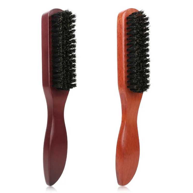 Professional soft bristled brush wood beard brush barber shaving brush mens beard comb hair comb set hair comb set shaving tools W240813