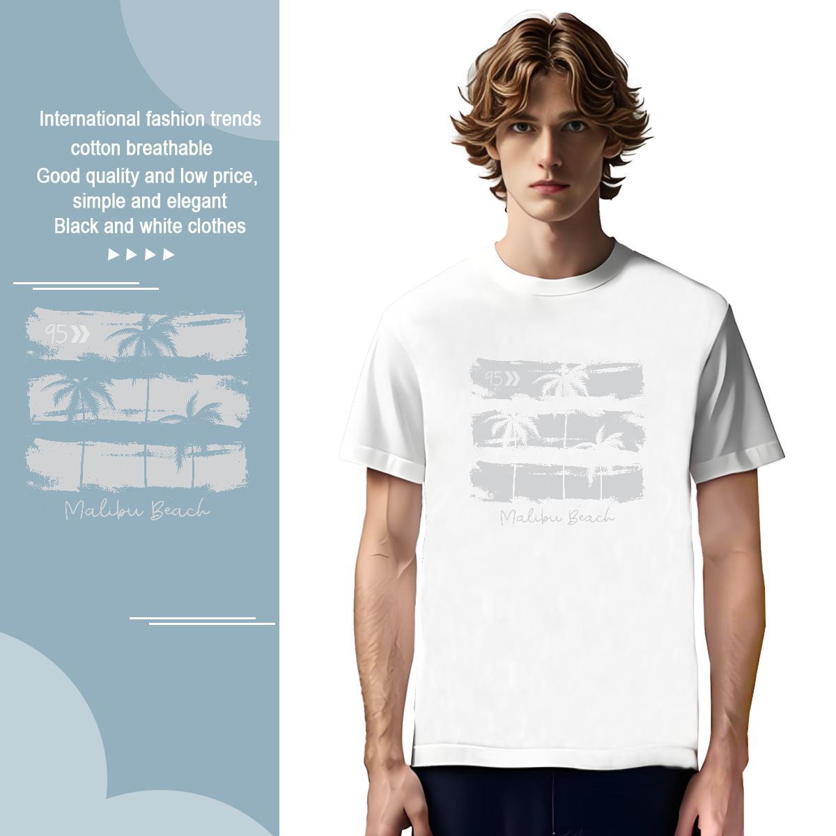 High Quality tree Mens T Shirts Street Casual Tshirts 100% Cotton 230g DIY Round Neck Short Sleeve Custom Printed Clothes