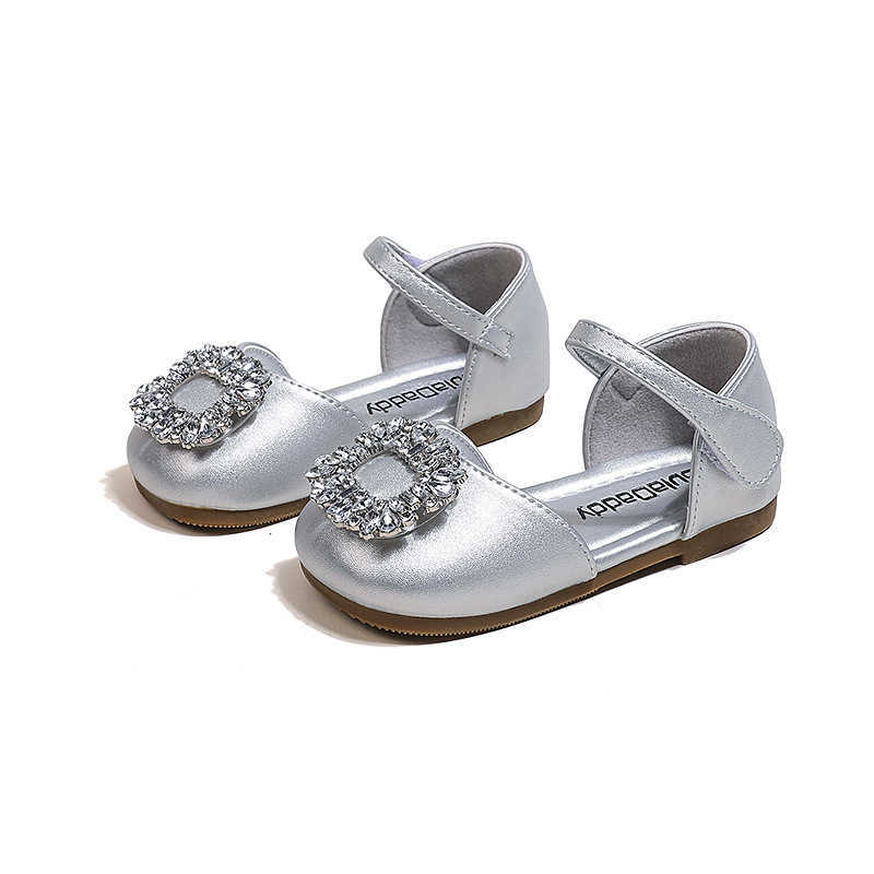 Sneakers Super hot girls princess shoes 2024 summer new style childrens soft soled small fragrant sandals womens treasure rhinestone childrens shoes H