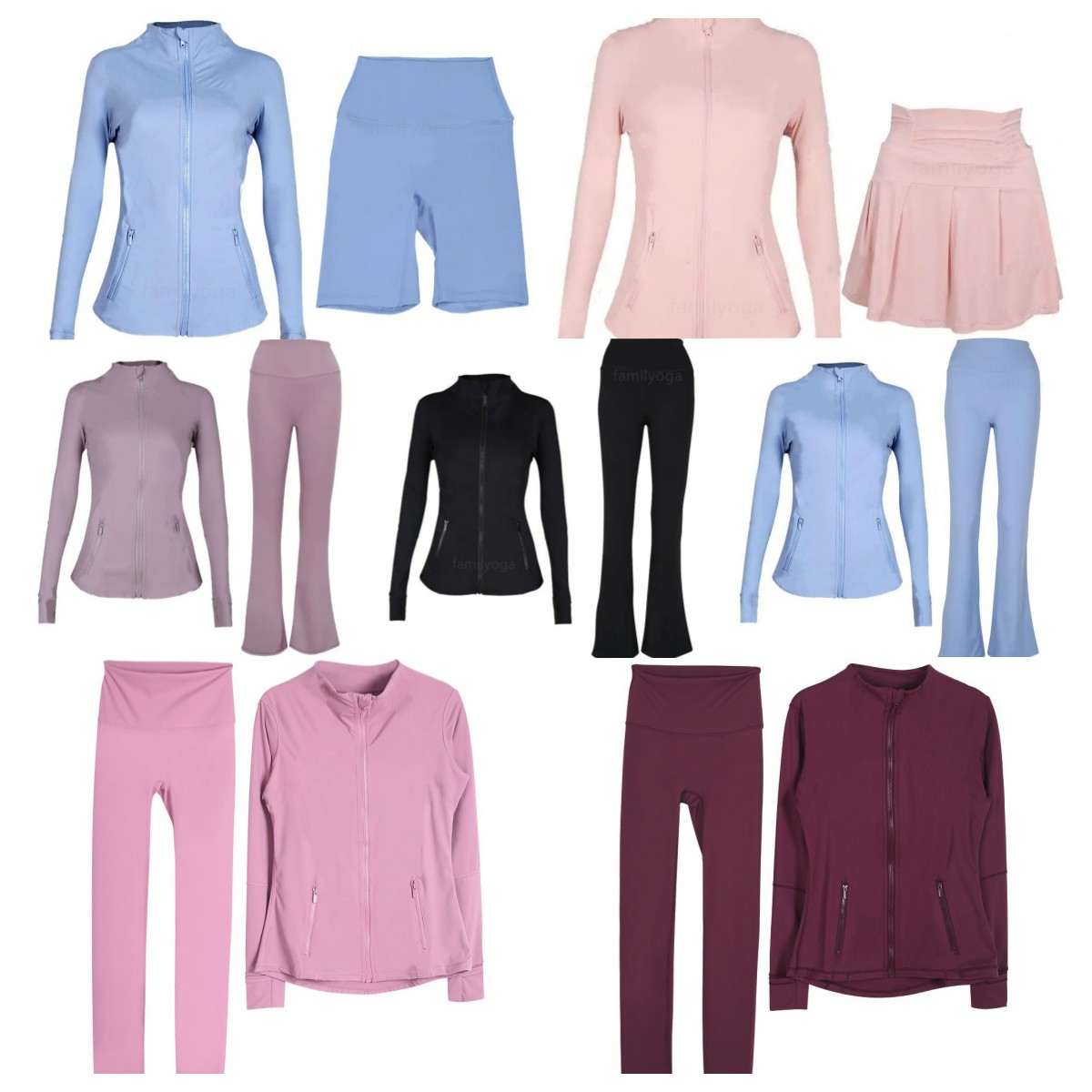 yoga sets jackets shorts leggings Strawberry Milkshake STMI push up fitness sets high waist sports jackets zip up coat elastic sportswear outfits pants suits metals