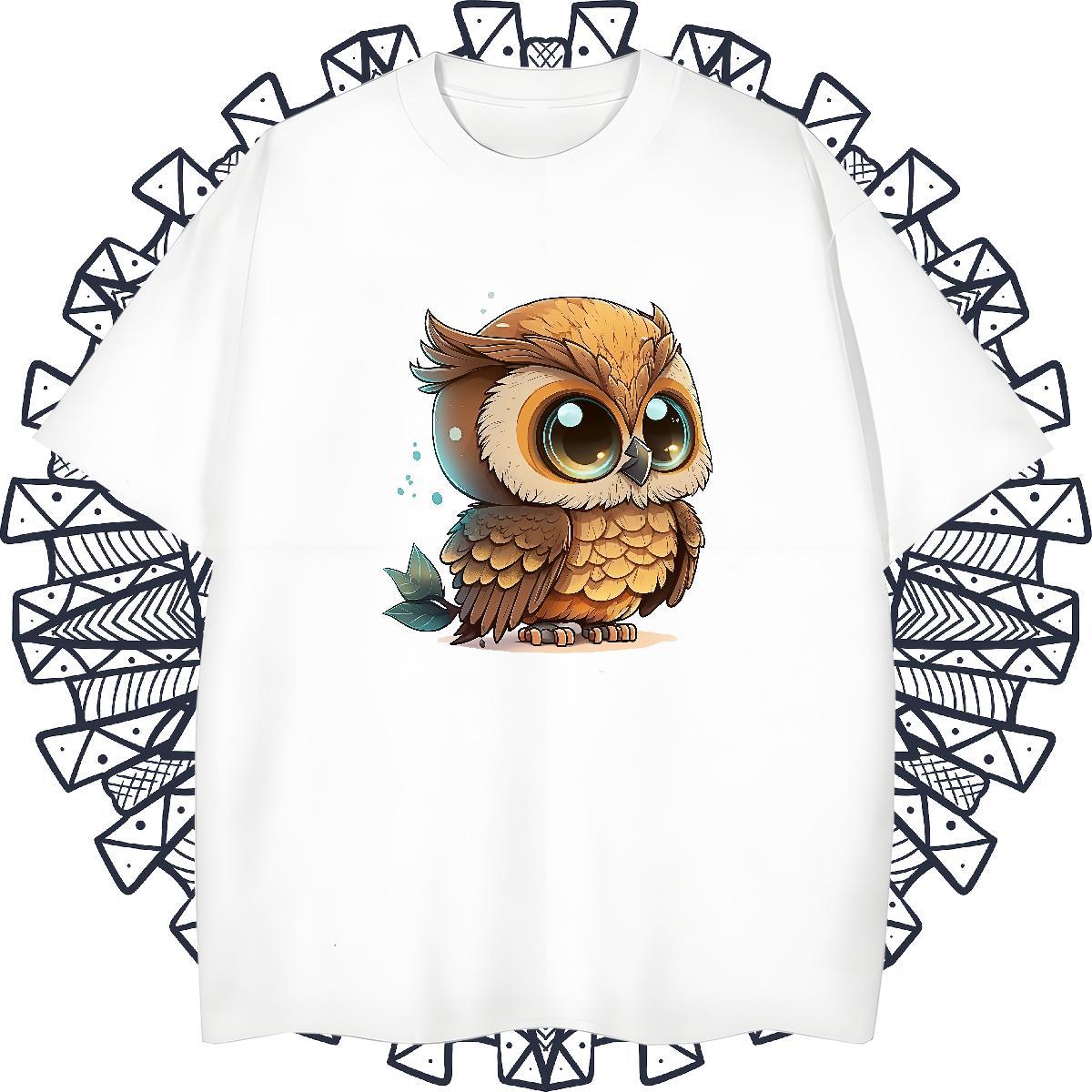 TOP Quality Tshirt for Man Woman Street Wear 230g 100% Cotton Custom Print Plus Size Breathable Soft Owl T-Shirts for Men 2024 New Tees Shirts